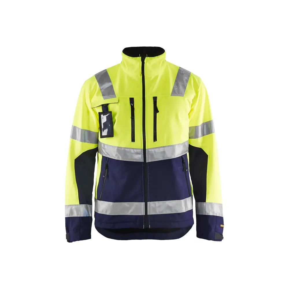 Blåkläder Hi-Vis Softshell jacket 49002517 - Hi-vis yellow/navy blue / 4XL
