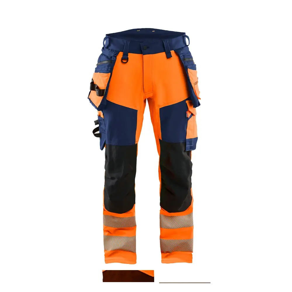 Blåkläder Hi-Vis trousers 4-way stretch 11221648 - Orange/Navy blue / C144