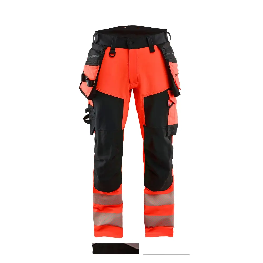 Blåkläder Hi-Vis trousers 4-way stretch 11221648 - Red hi-vis/black / C144