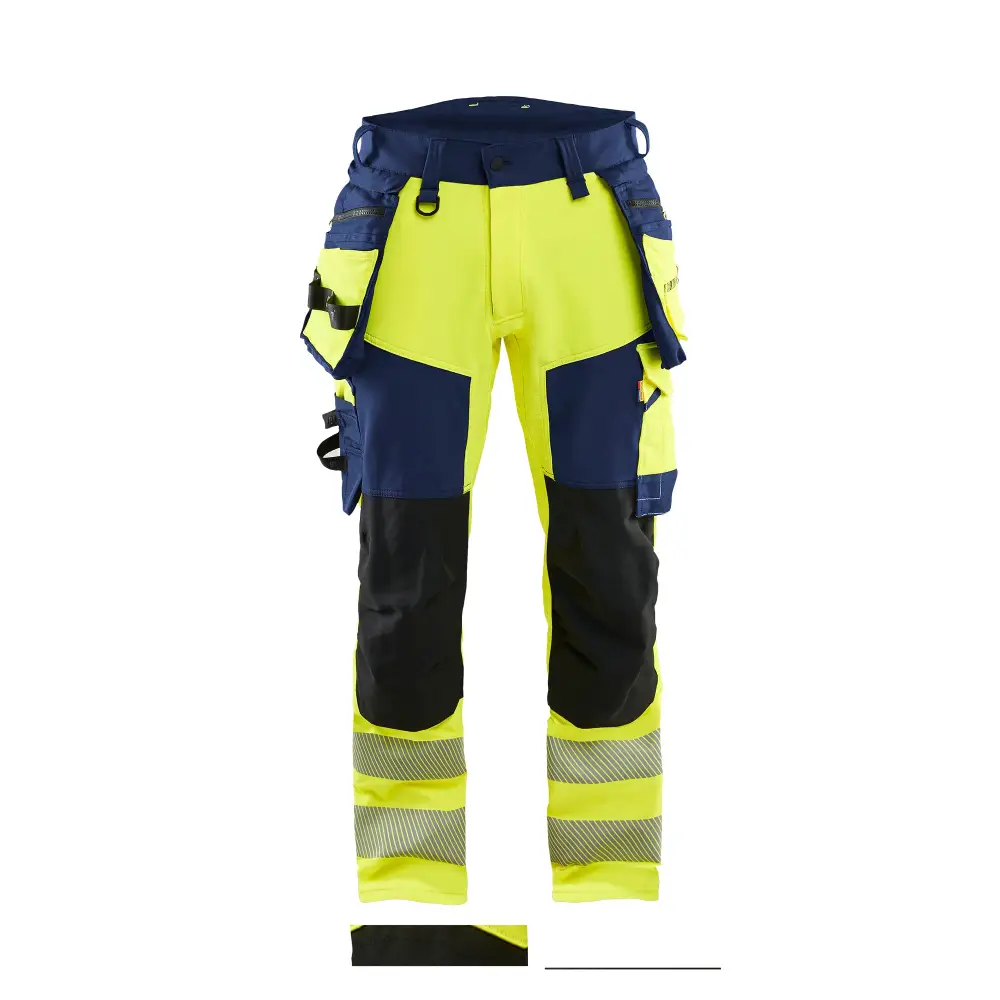 Blåkläder Hi-Vis trousers 4-way stretch 11221648 - Hi-vis yellow/navy blue / C144