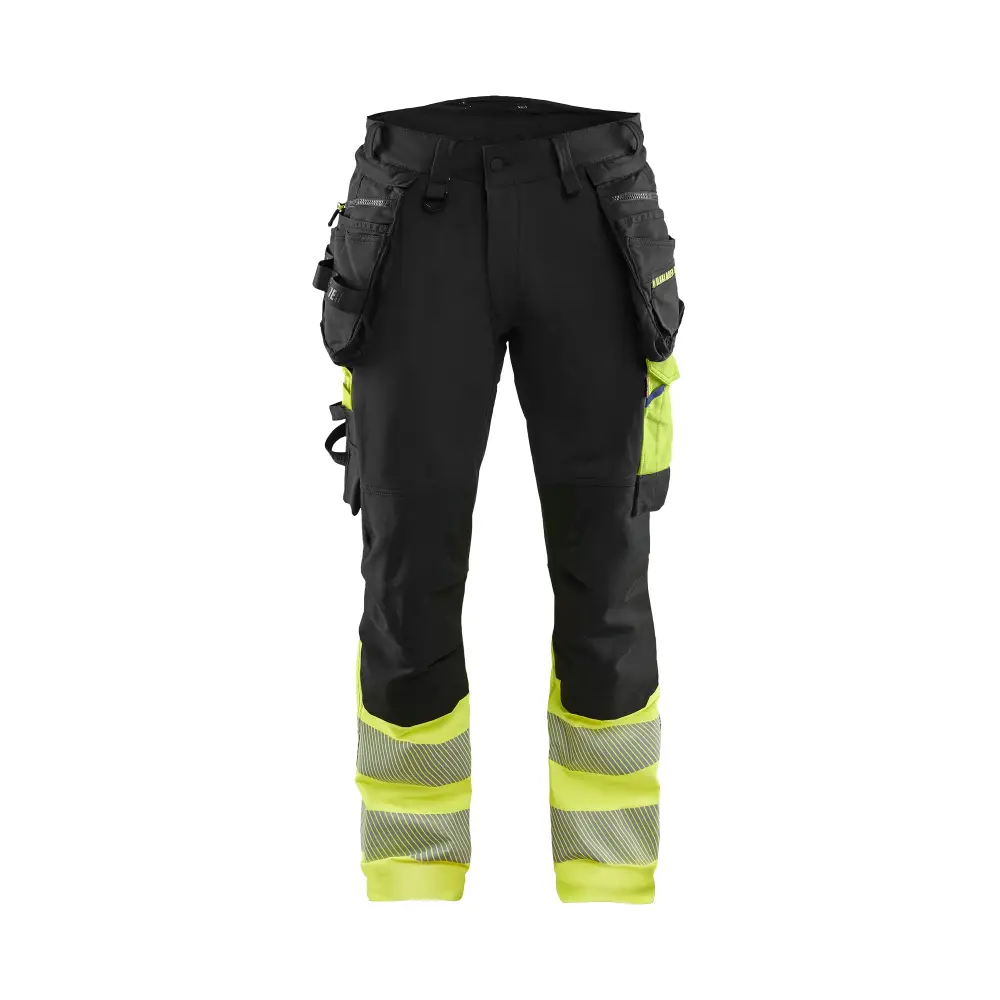 Blåkläder Hi-Vis trousers 4-way stretch 11251648 - Black/Hi-vis yellow / C146