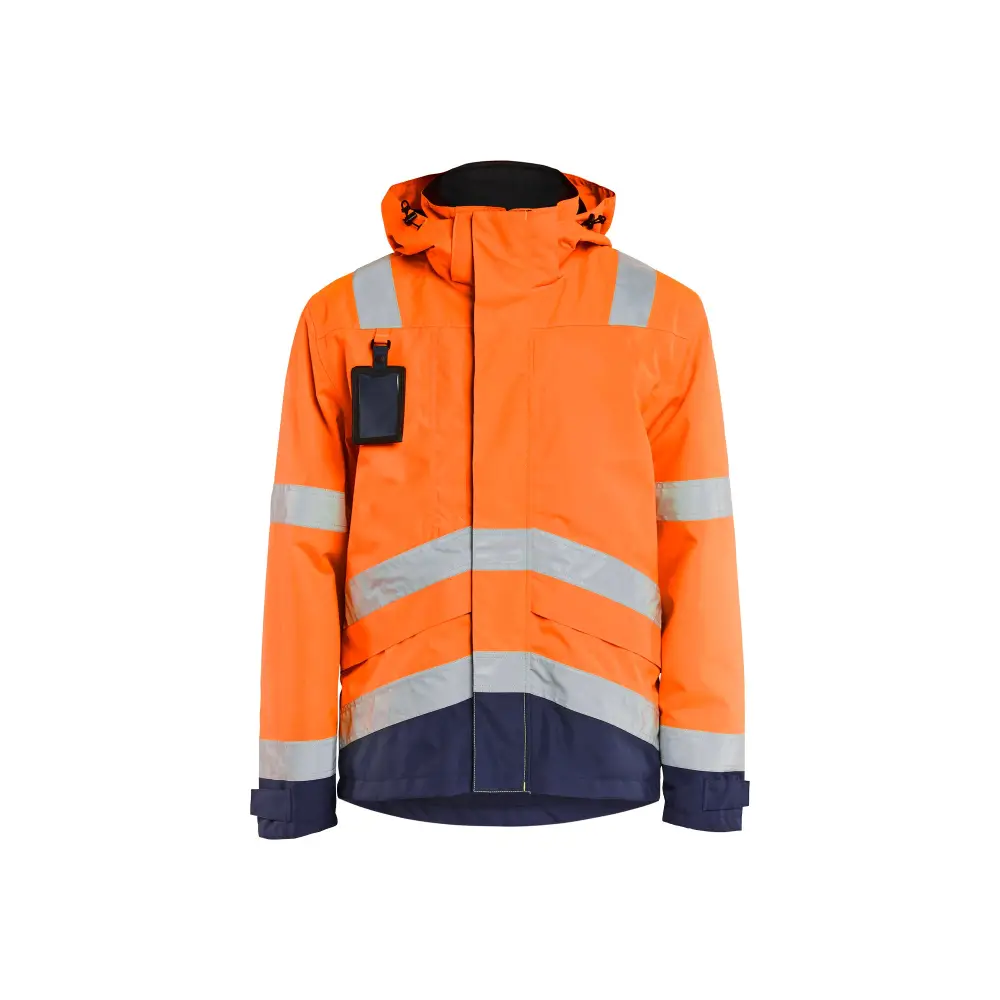 Blåkläder Hi-Vis Waterproof Jacket 48371977 - Orange/Navy blue / 4XL