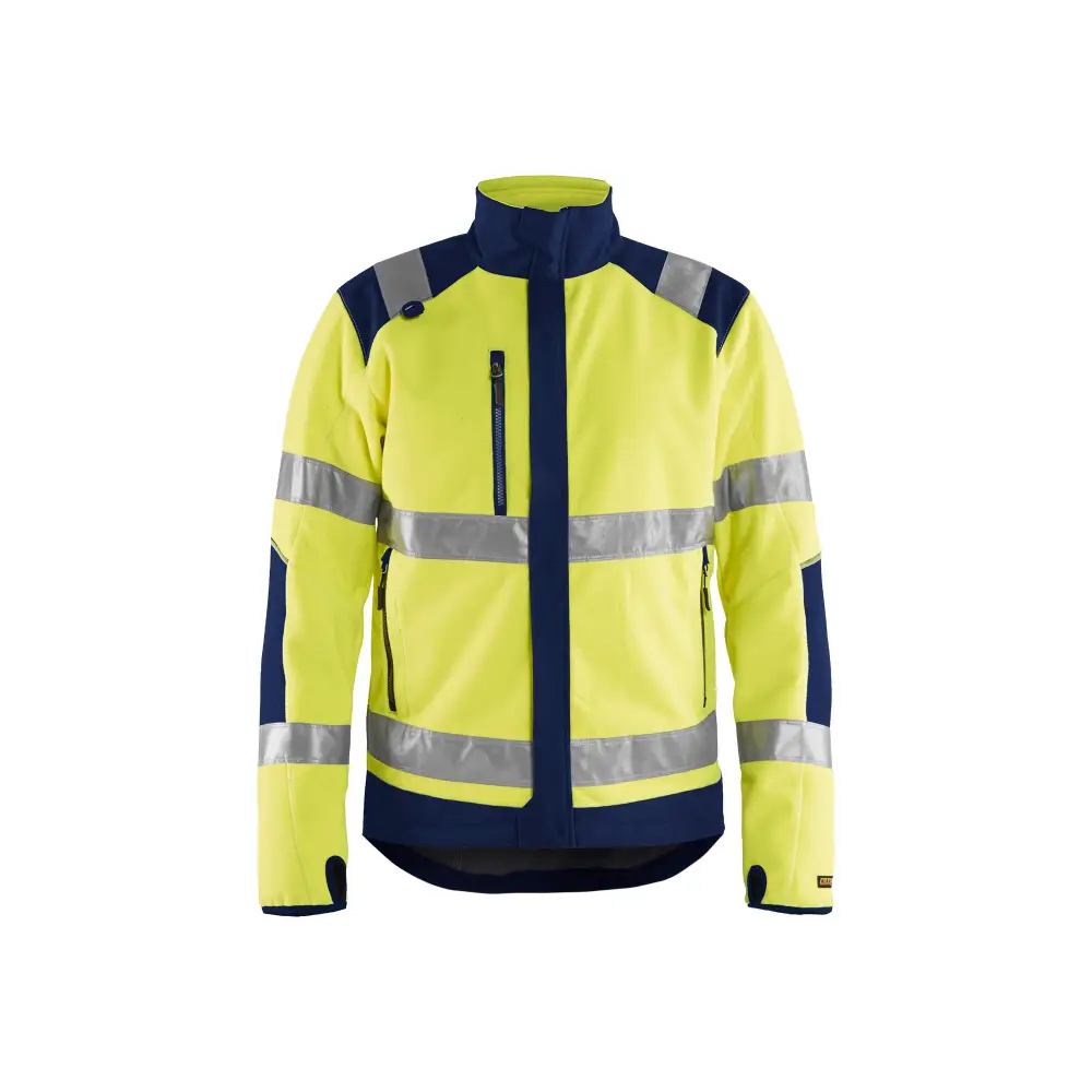 Blåkläder Hi-Vis Windproof fleece jacket 48882524 - Hi-vis yellow/navy blue / 4XL