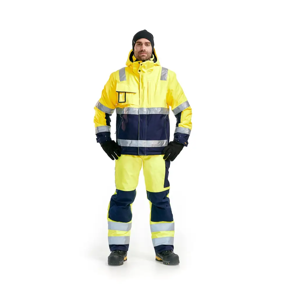 Blåkläder Hi-Vis Winter jacket 48701987 - Hi-vis yellow/navy blue / 4XL