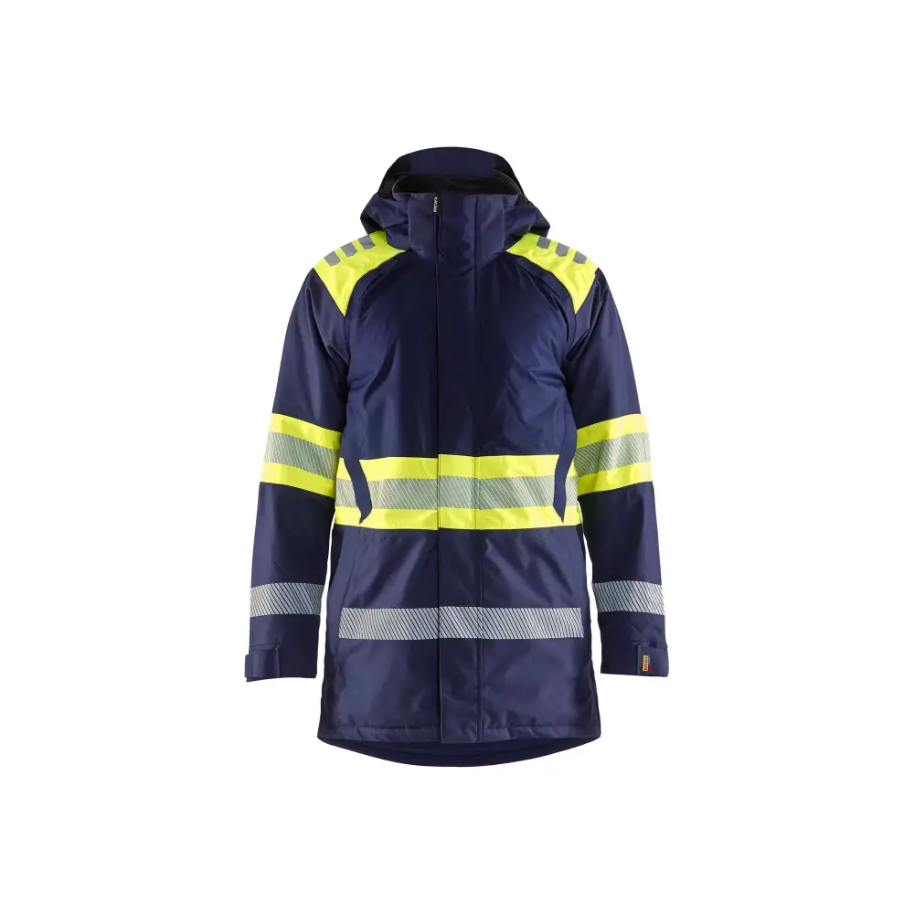 Blåkläder Hi-Vis Winter Parka 44851977 - Navy blue/Hi-vis yellow / 4XL