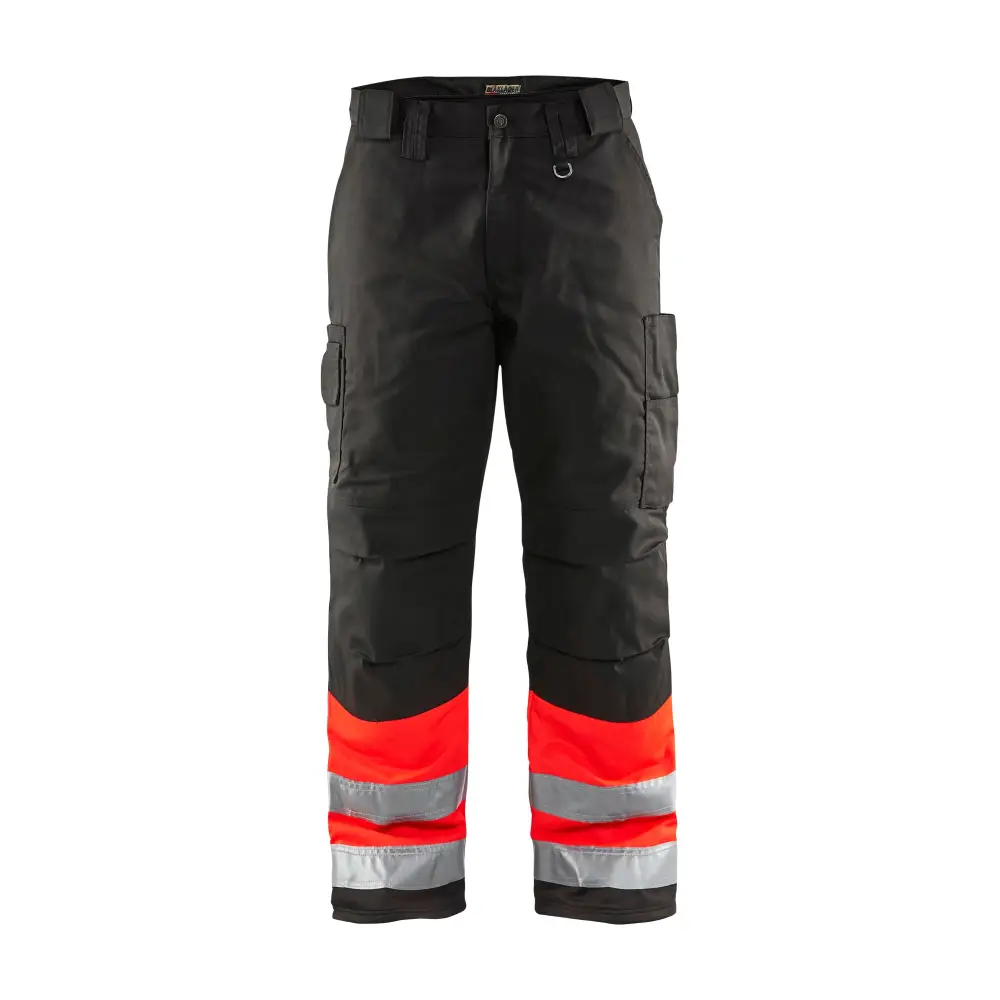 Blåkläder Hi-Vis Winter trousers 18621811 - Red hi-vis/black / C146
