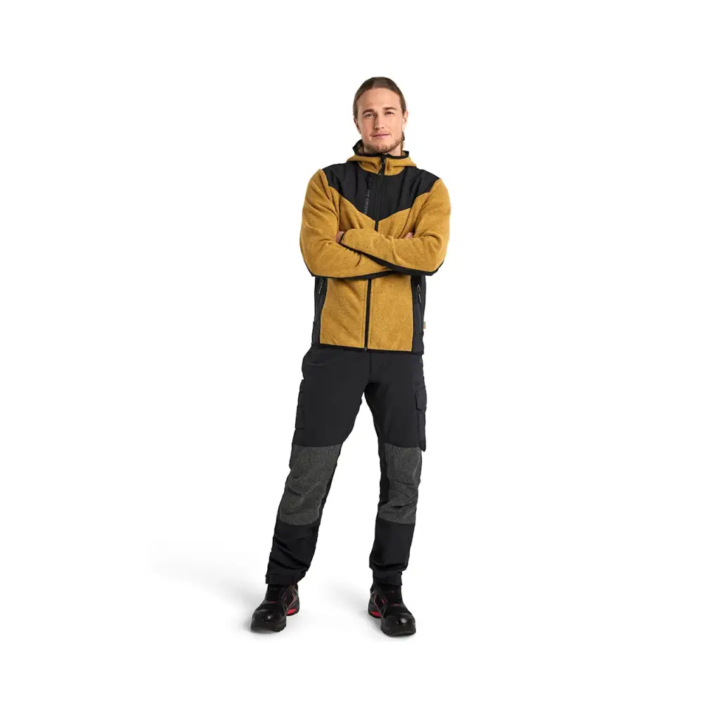 Blåkläder Knitted Jacket with Softshell 59402536 - Honey Gold/Black / 4XL