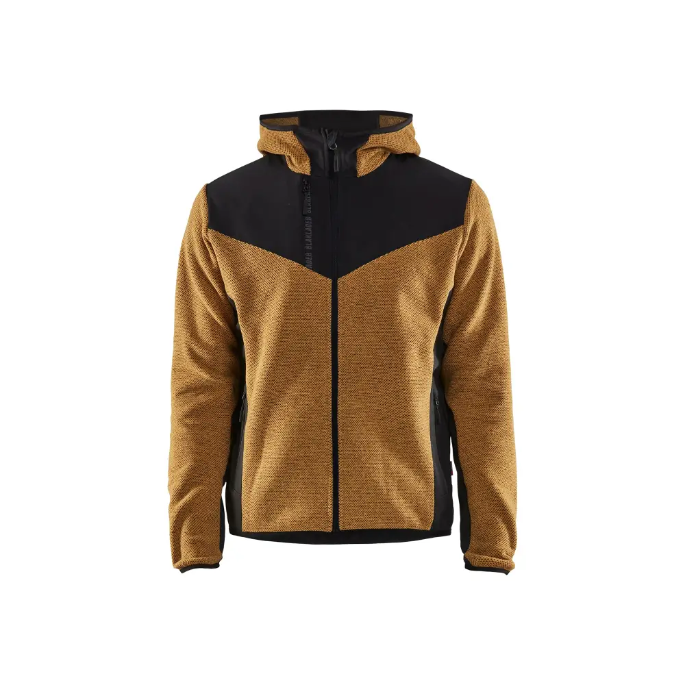 Blåkläder Knitted Jacket with Softshell 59402536 - Honey Gold/Black / 4XL