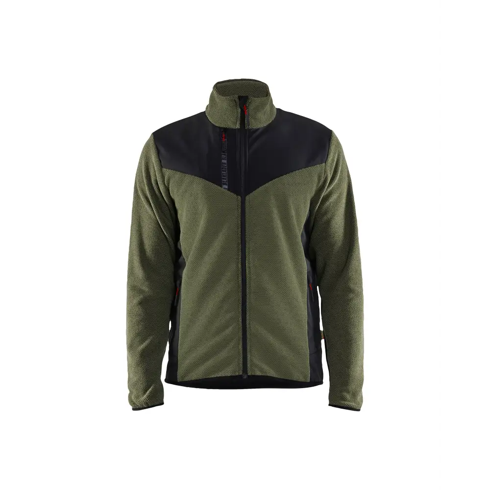 Blåkläder Knitted Jacket with Softshell 59422536 - Autumn green/Black / 4XL