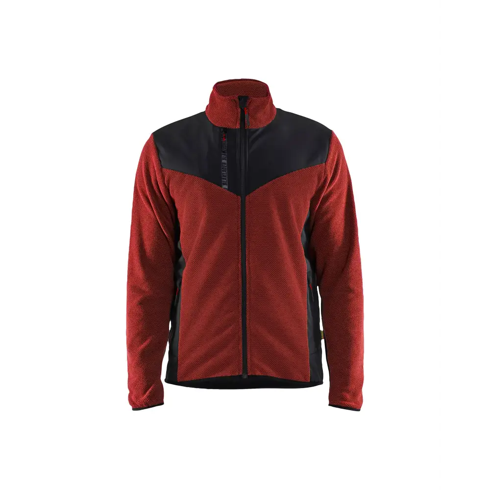 Blåkläder Knitted Jacket with Softshell 59422536 - Burned Red/Black / 4XL