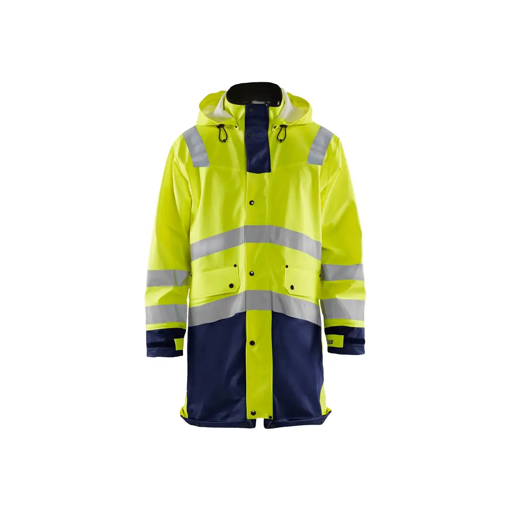 Blåkläder Rain coat Hi-Vis LEVEL 3 43262005 - Hi-vis yellow/navy blue / 4XL