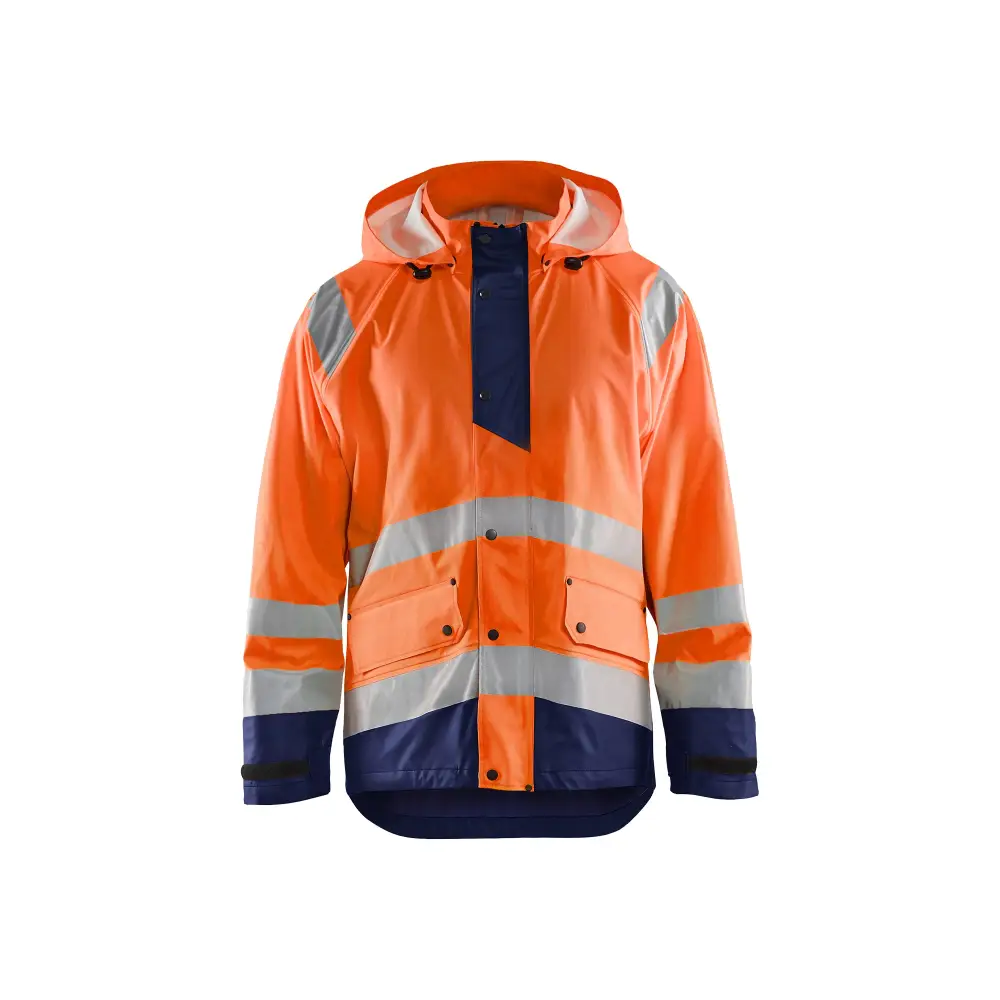 Blåkläder Rain jacket Hi-Vis Level 1 43232000 - Orange/Navy blue / 4XL