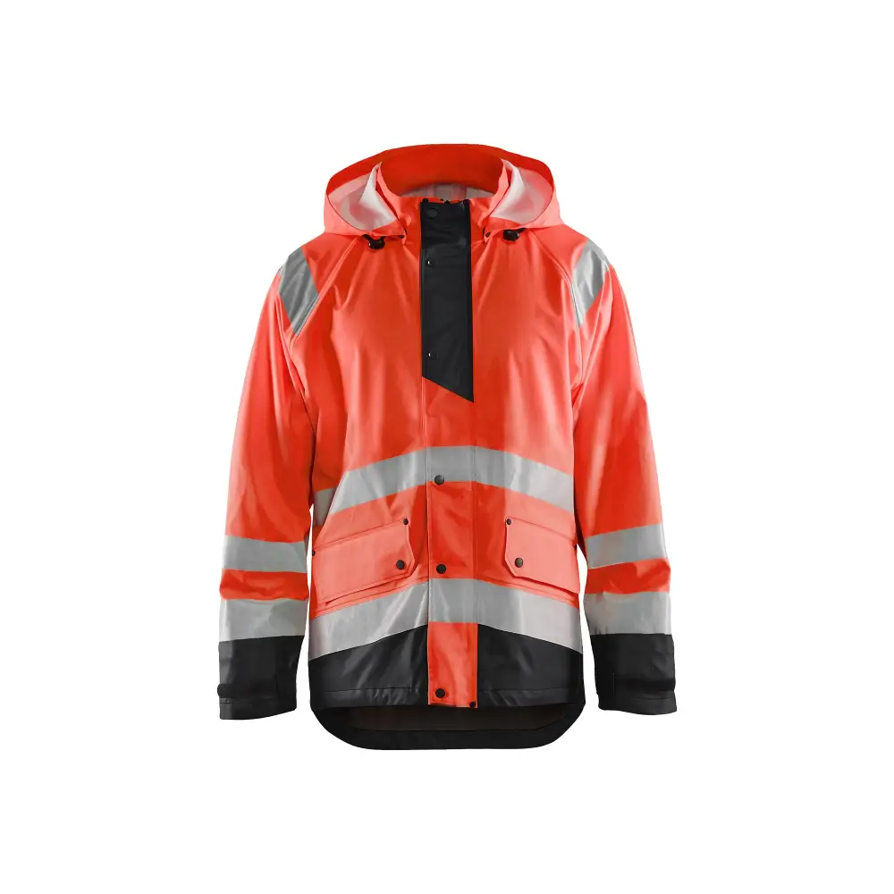 Blåkläder Rain jacket Hi-Vis Level 1 43232000 - Red hi-vis/black / 4XL