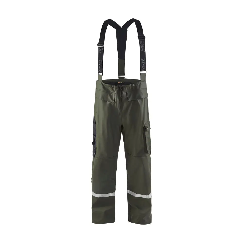 Blåkläder Rain trousers Hi-Vis LEVEL 2 13022003 - Army green / 4XL