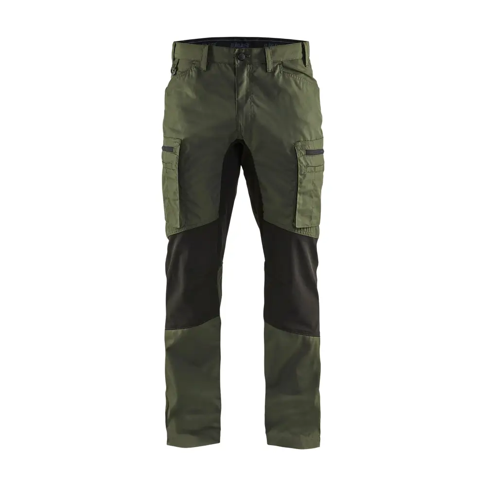 Blåkläder Service Trousers with Stretch 14591845 - Army green/Black / C44
