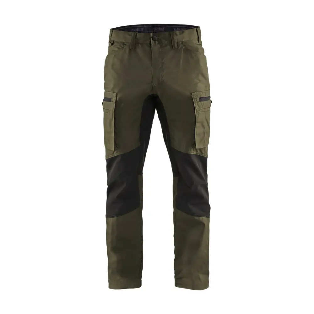 Blåkläder Service Trousers with Stretch 14591845 - Dark olive green/Black / C44