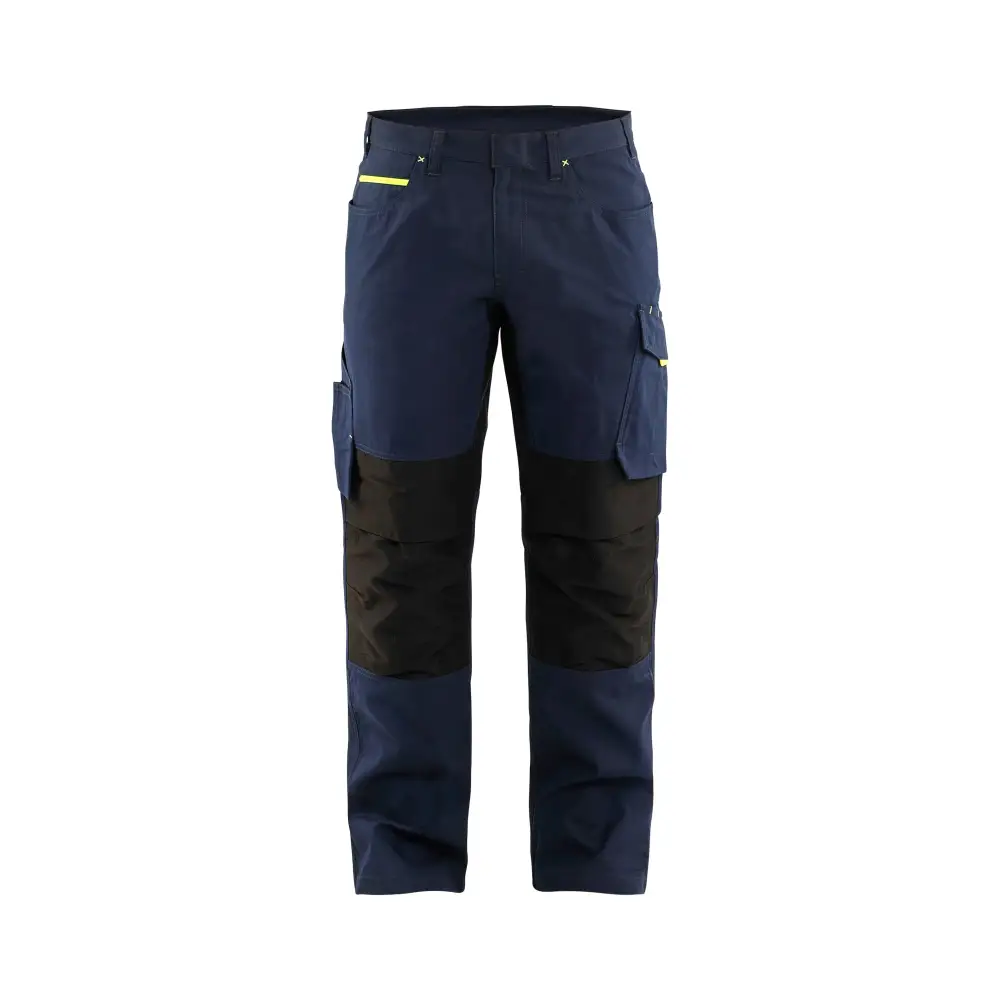 Blåkläder Service Trousers with Stretch 14951330 - Dark navy blue/Hi-vis yellow / C146