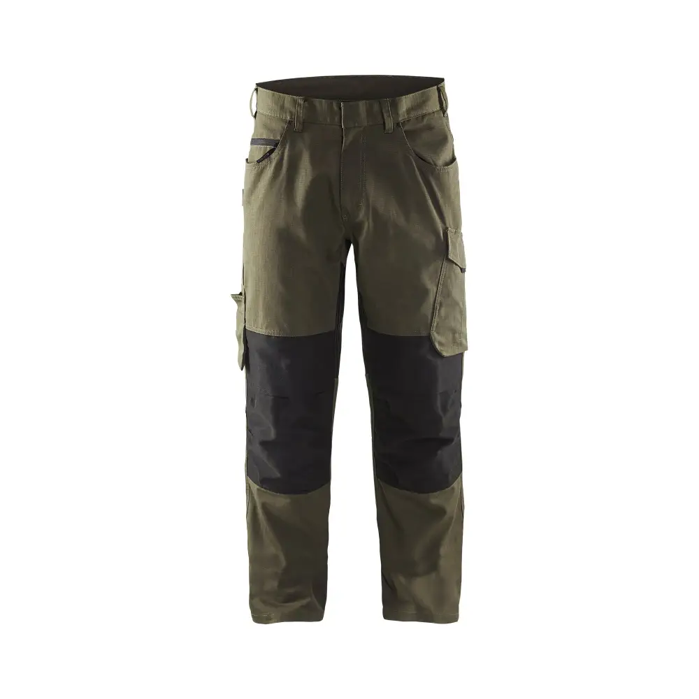 Blåkläder Service Trousers with Stretch 14951330 - Dark olive green/Black / C146