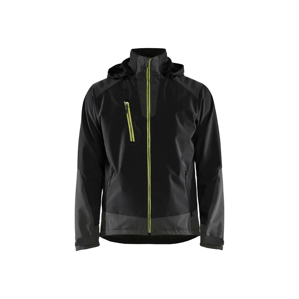 Blåkläder Softshell jacket 47492513 - Black/Hi-vis yellow / 4XL