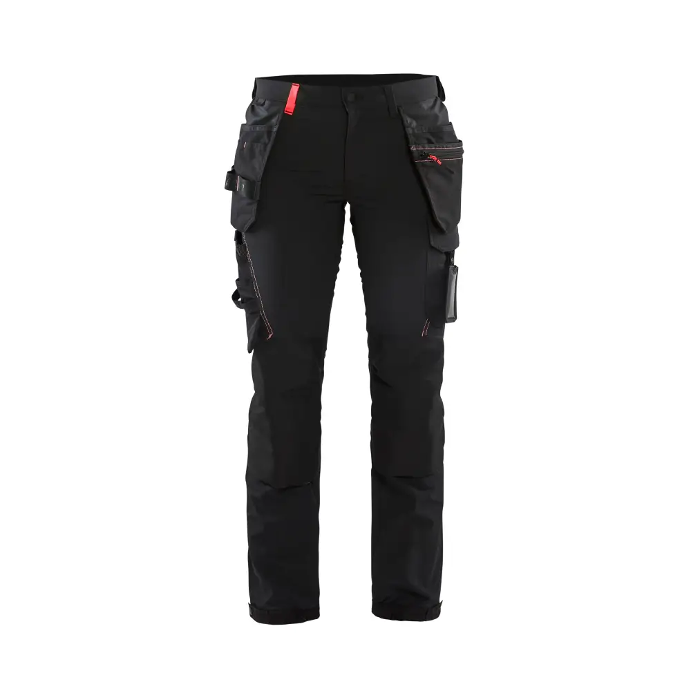 Blåkläder Women’s 4-way stretch craftsman trousers 71921645 - Black/Red / C32