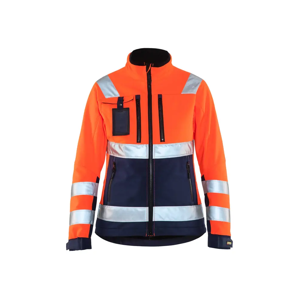 Blåkläder Women’s Hi-Vis Softshell jacket 49022517 - Orange/Navy blue / L