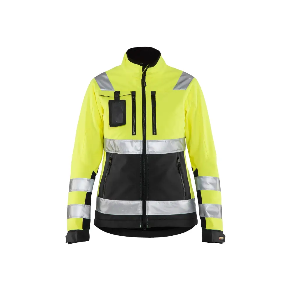 Blåkläder Women’s Hi-Vis Softshell jacket 49022517 - Hi-vis yellow/Black / L