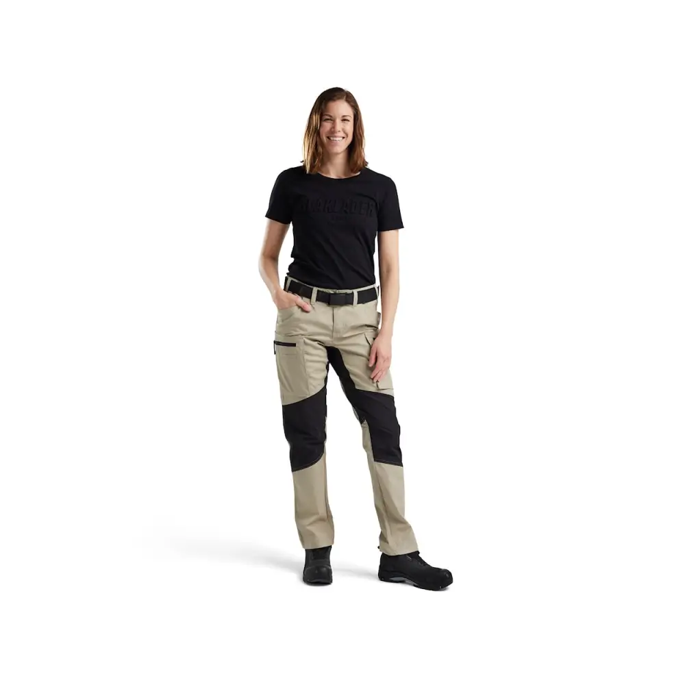 Blåkläder Women’s Service trousers Stretch 71591845 - Stone/Black / C30
