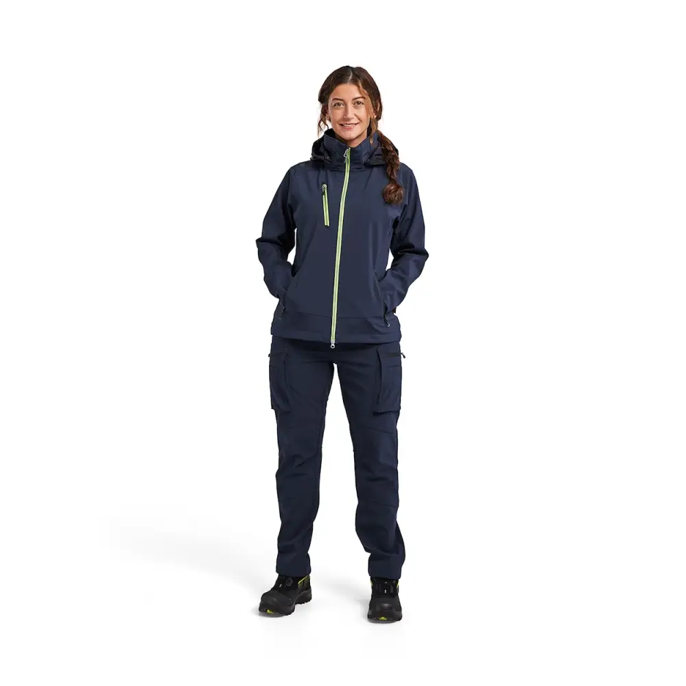 Blåkläder Women’s Softshell jacket 47192513 - Dark navy blue/Hi-vis yellow / L