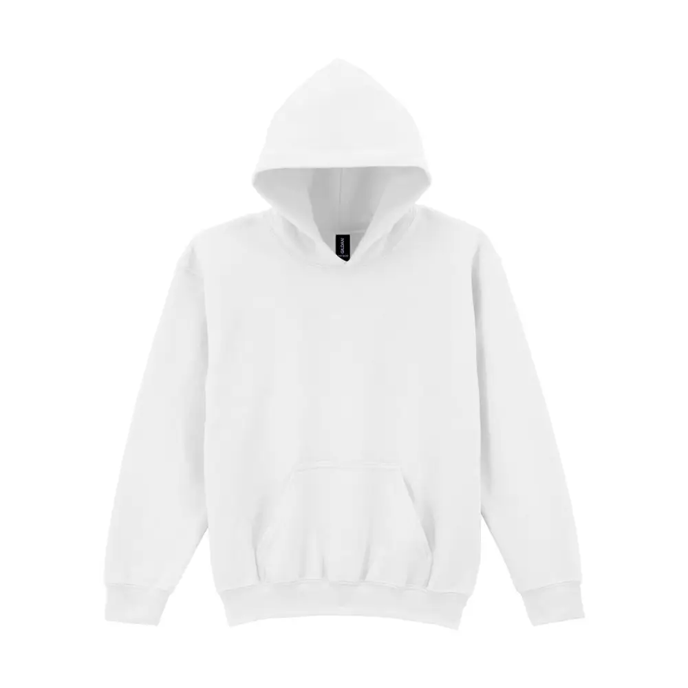 Gildan Heavy Blend Youth Hooded Sweat - White / XS (104/110)
