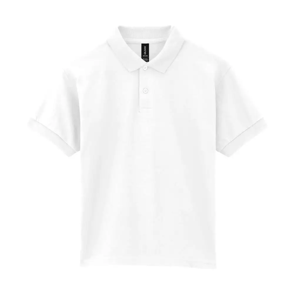 Gildan Kids’ DryBlend® Jersey Polo - White / S (122/134)