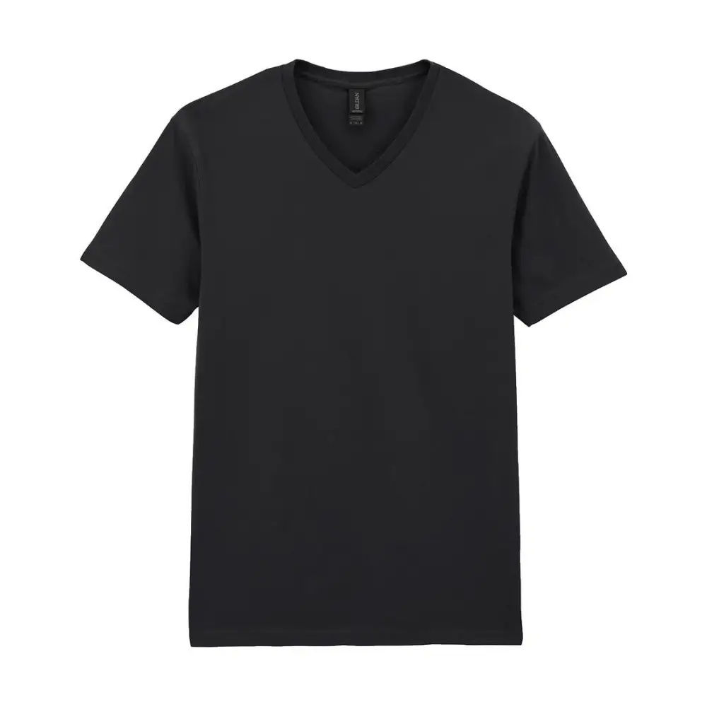 Gildan Softstyle Adult V-Neck T-Shirt - Black / S