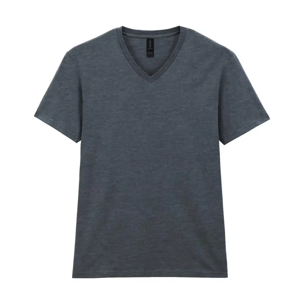 Gildan Softstyle Adult V-Neck T-Shirt - Dark Heather / S