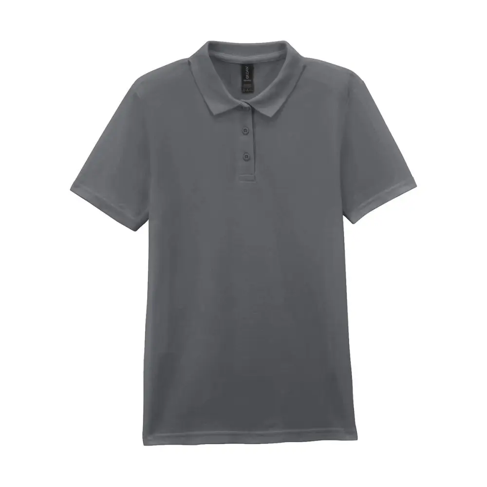 Gildan Softstyle Women’s Pique Polo - Charcoal / S