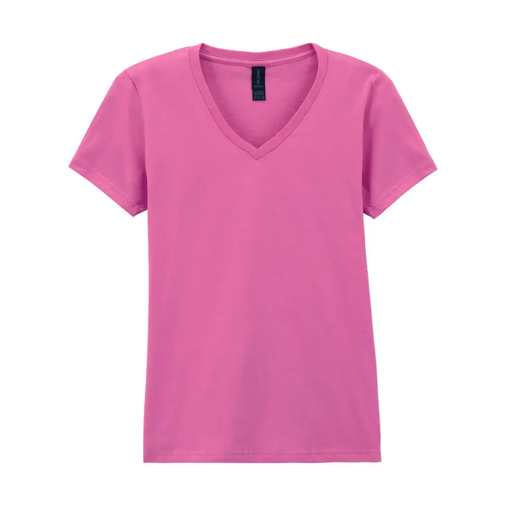 Gildan Softstyle Women’s V-Neck T-Shirt - Azalea / S