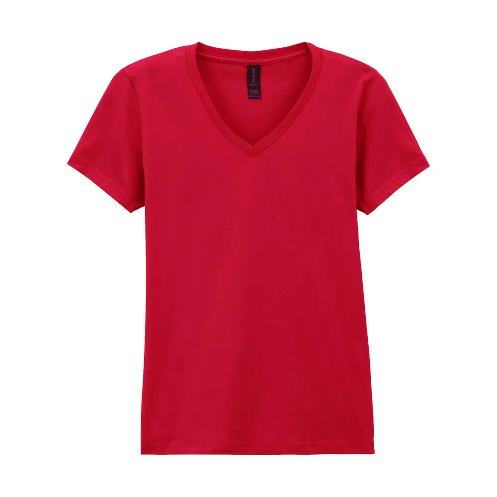 Gildan Softstyle Women’s V-Neck T-Shirt - Cherry Red / S