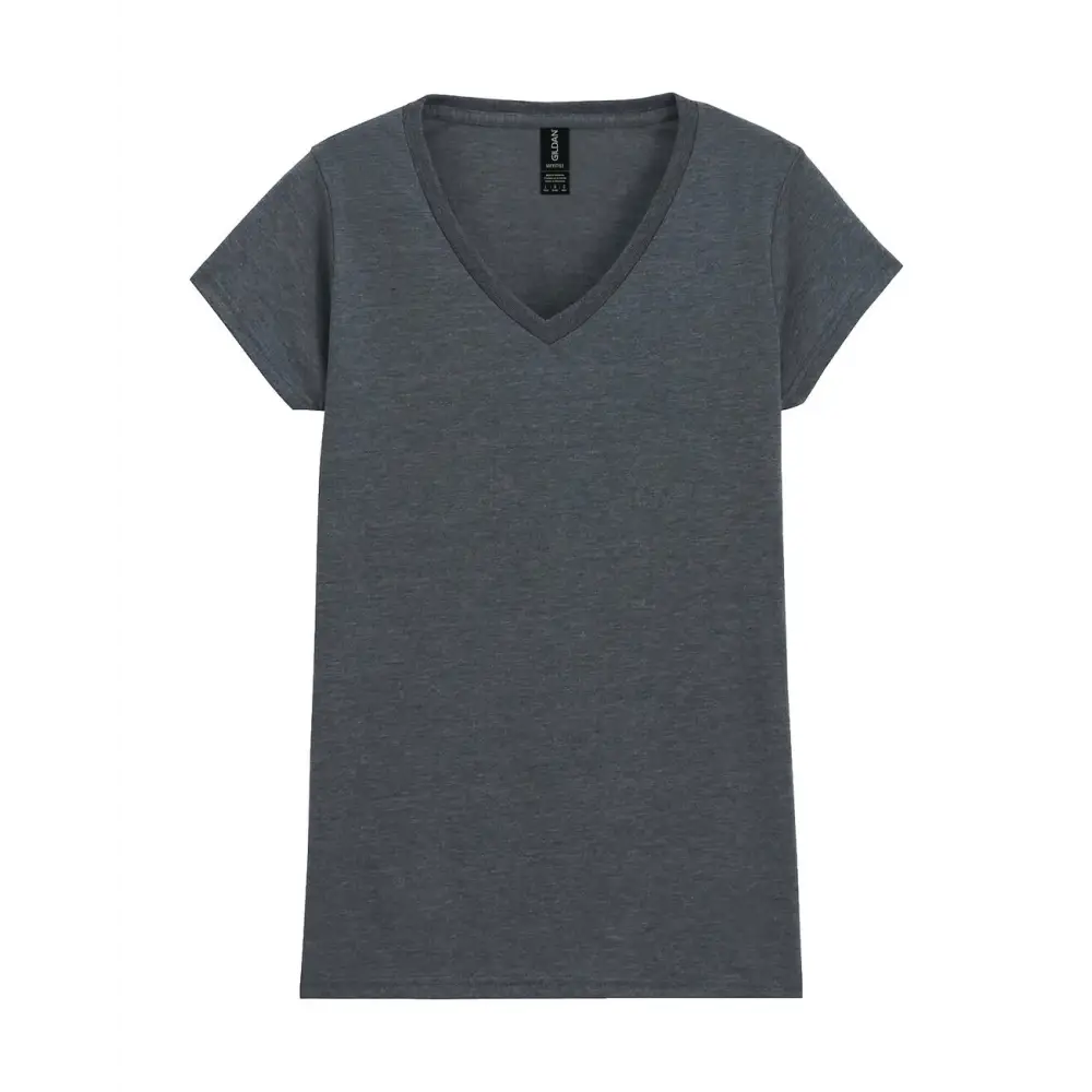 Gildan Softstyle Women’s V-Neck T-Shirt - Dark Heather / S