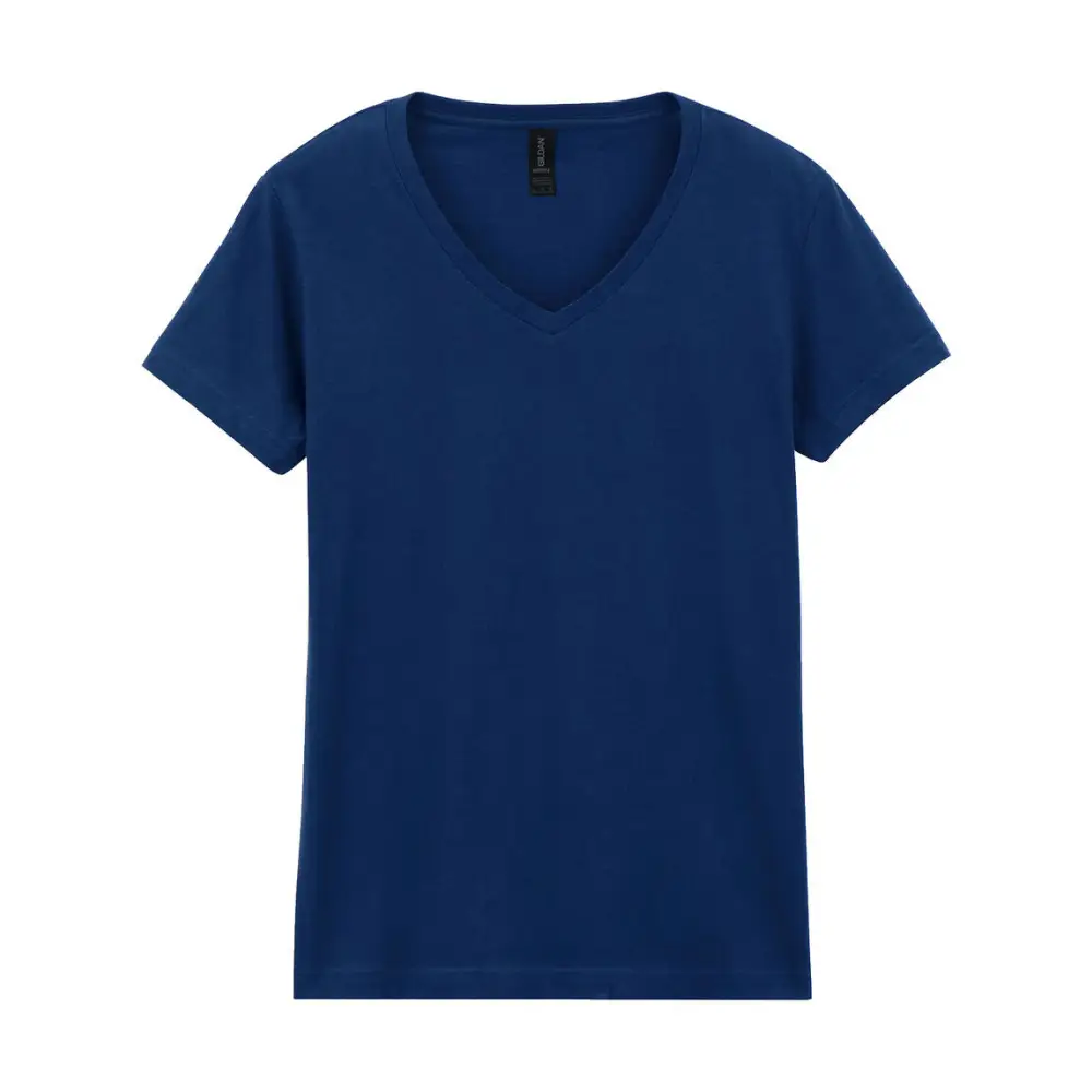 Gildan Softstyle Women’s V-Neck T-Shirt - Navy / S