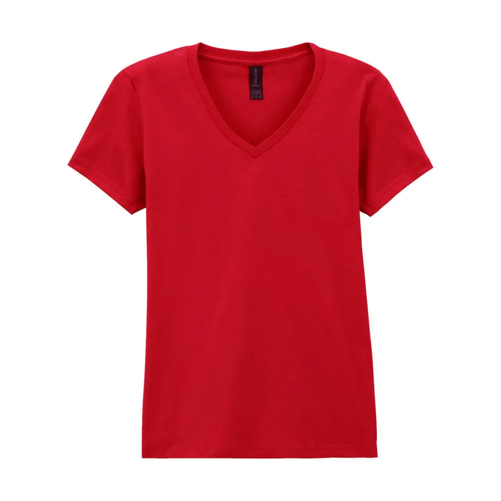 Gildan Softstyle Women’s V-Neck T-Shirt - Red / XL
