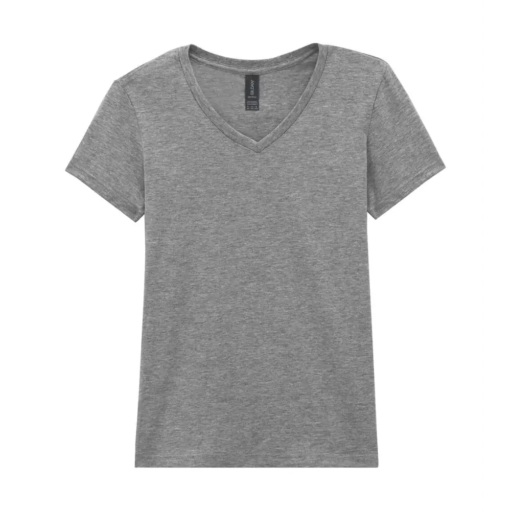 Gildan Softstyle Women’s V-Neck T-Shirt - Sport Grey / S