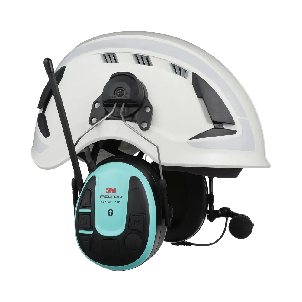 Peltor Alert XP+ Helmet Mount - Black/turquoise