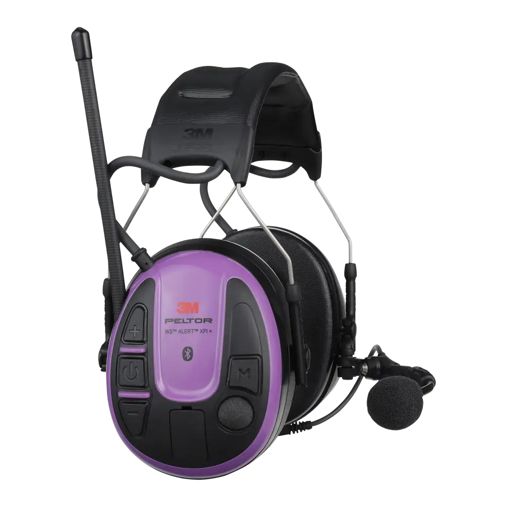 Peltor Alert XPI+ Hearing Protection - Black/purple