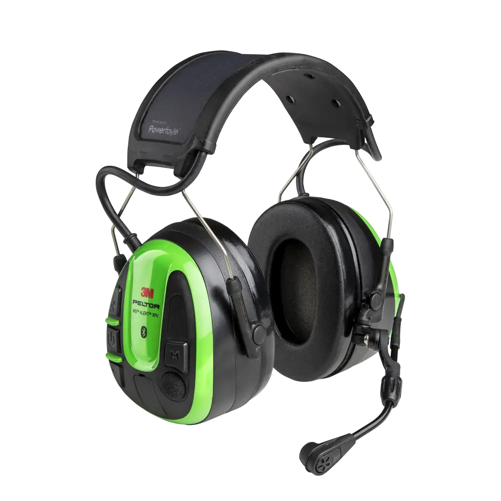 Peltor Alert XPV Hearing Protection - Black/green
