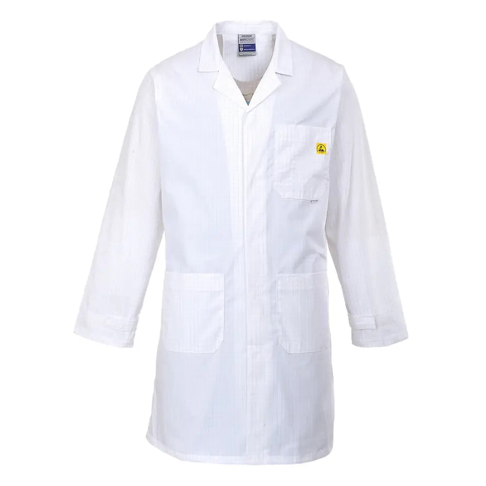 Portwest Anti-Static ESD Coat - White / 4XL