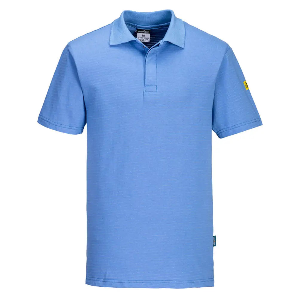 Portwest Anti-Static ESD Polo Shirt S/S - Hamilton Blue / 4XL
