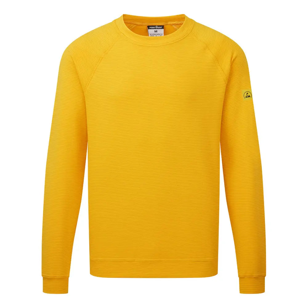 Portwest Anti-Static ESD Sweatshirt - Hamilton Yellow / L