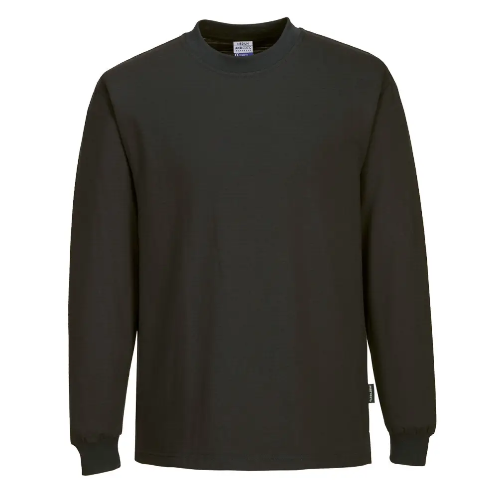 Portwest Anti-Static ESD T-Shirt L/S - Black / 4XL