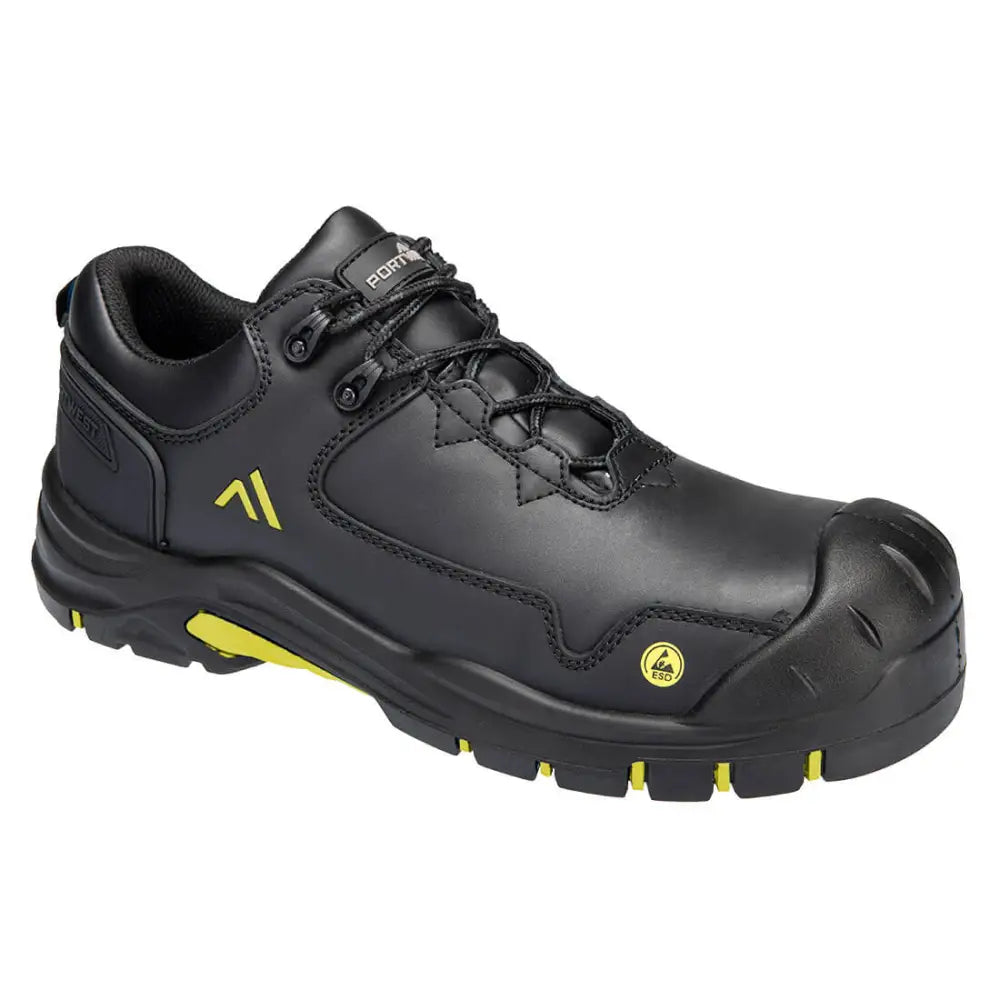 Portwest Apex Compositelite Shoe S3S ESD HRO SR SC FO - Black/Yellow / 37