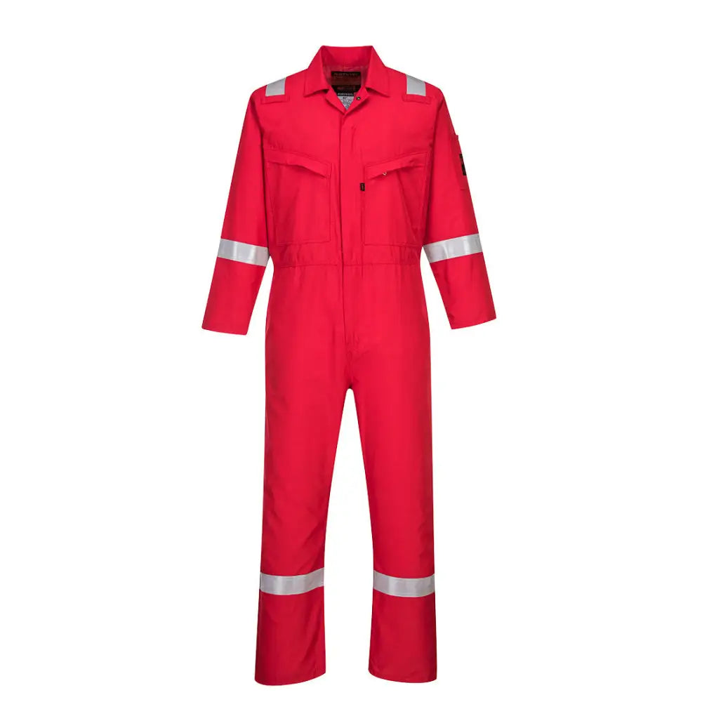 Portwest Araflame Silver Coverall - Red / 32