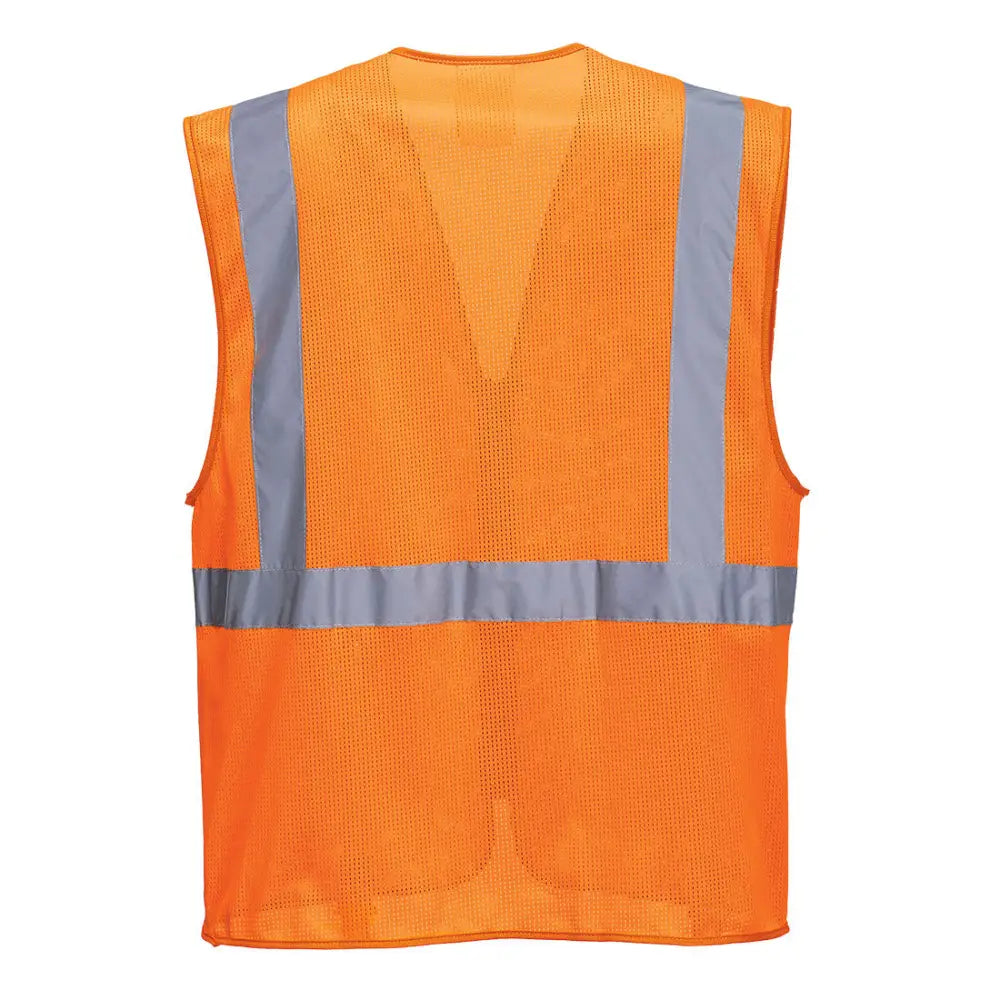 Portwest Athens Hi-Vis Mesh Executive Vest - Orange / L