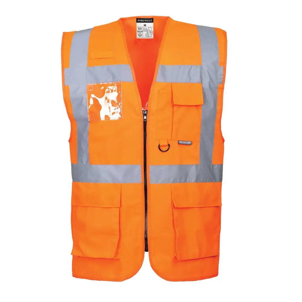 Portwest Berlin Hi-Vis Executive Vest - Orange / 4XL
